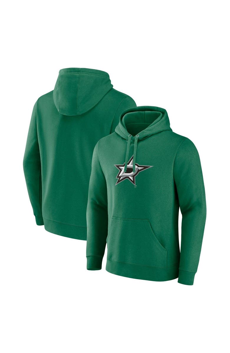 FANATICS Men's Fanatics Branded Kelly Green Dallas Stars Primary Logo Pullover Hoodie, Main, color,