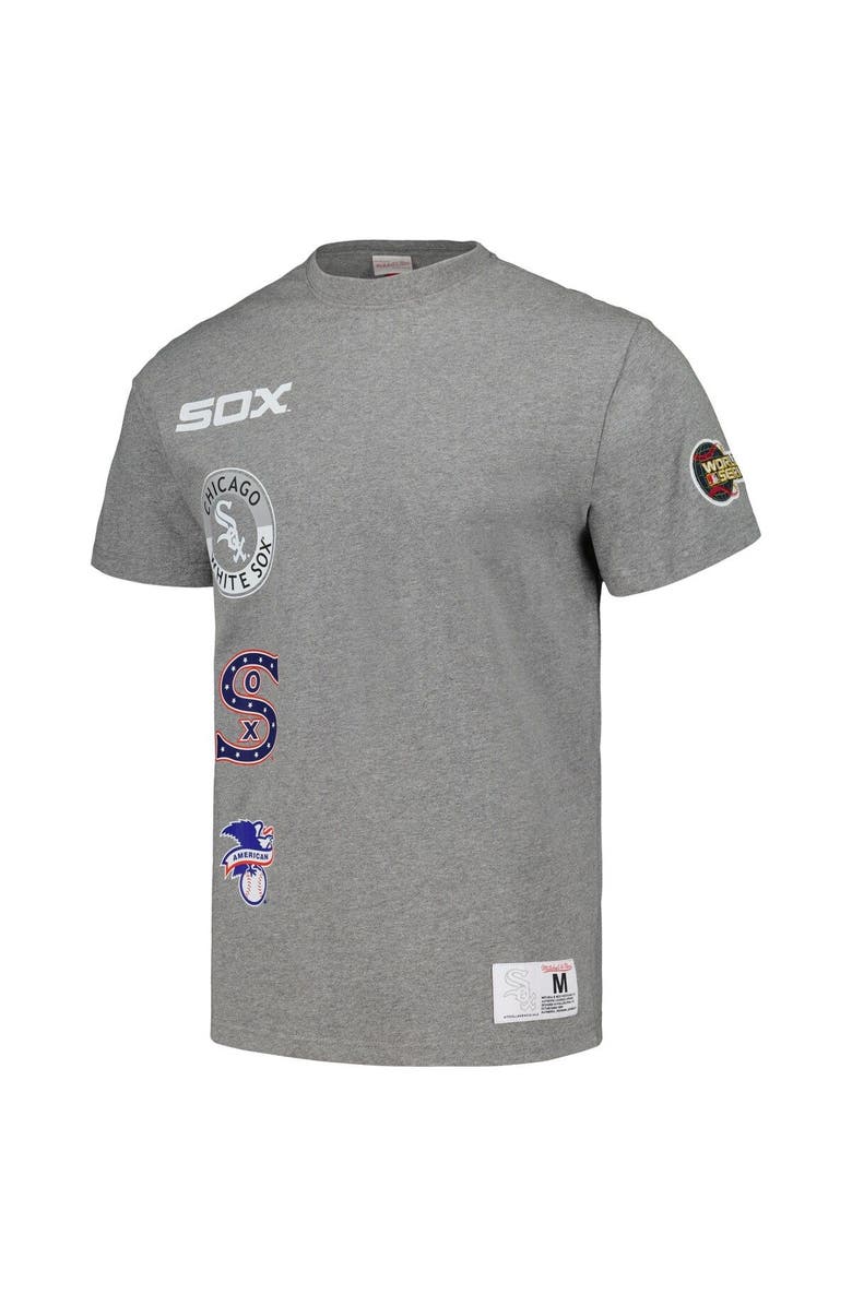Mitchell & Ness Men's Mitchell & Ness Heather Gray Chicago White Sox Cooperstown Collection City Collection T-Shirt, Alternate, color, Heather Gray