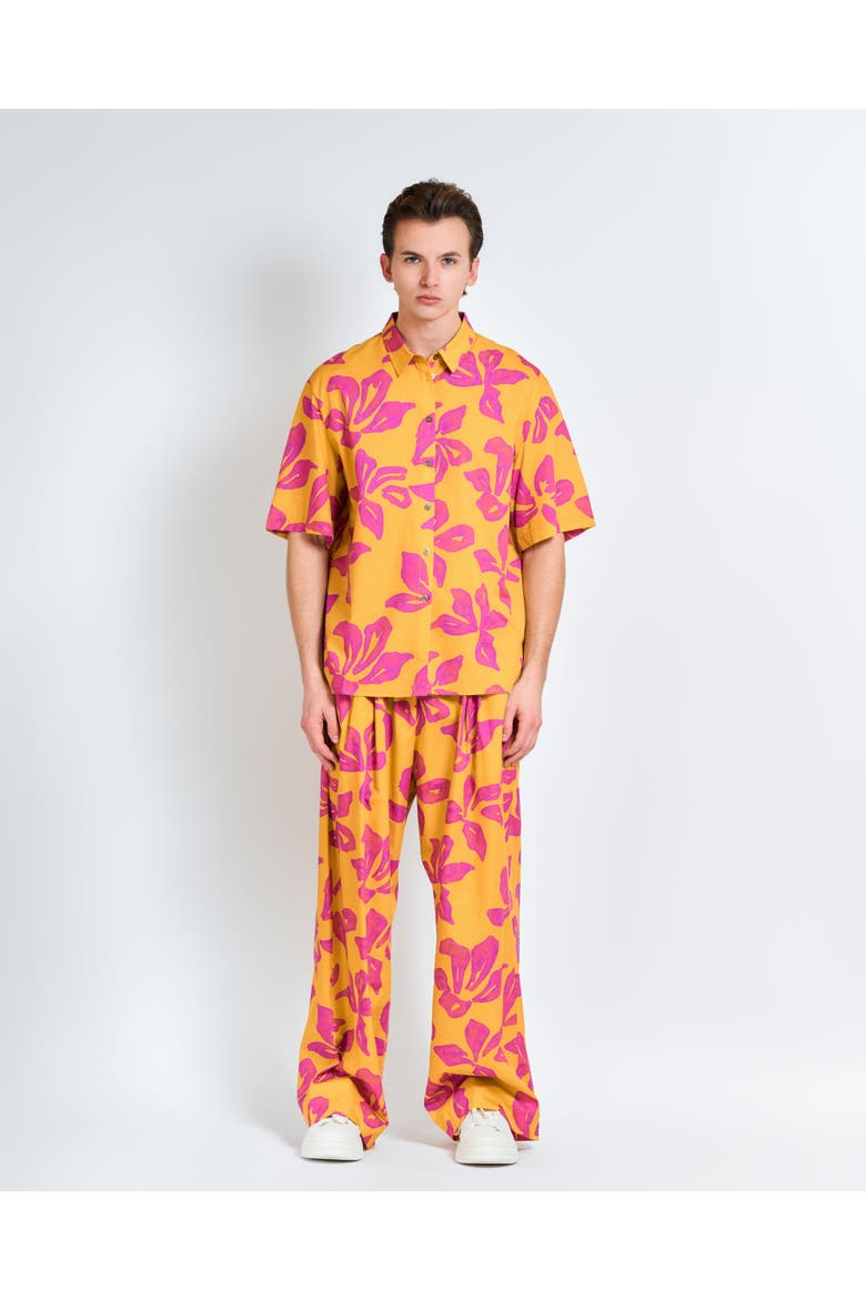 "Tropical Bliss" Oversized Hawaii Shirt, Alternate, color, Golden Hour
