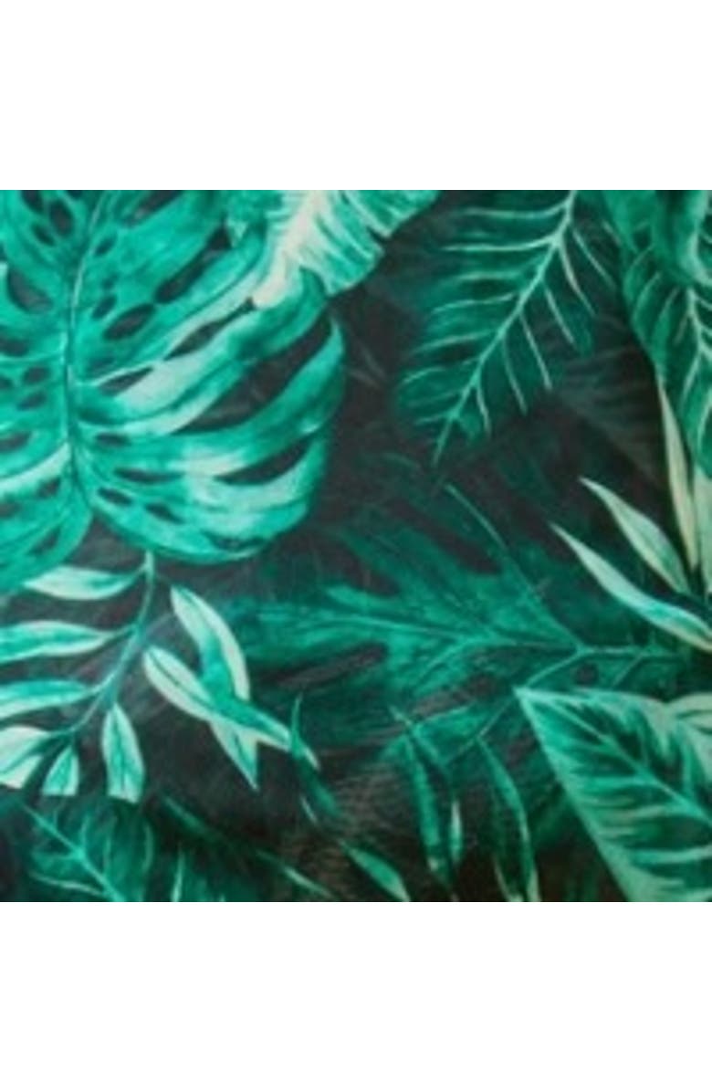 FASHION-SZN CURVE Curve Palm Print Ruffle Resort Top, Alternate, color, Green