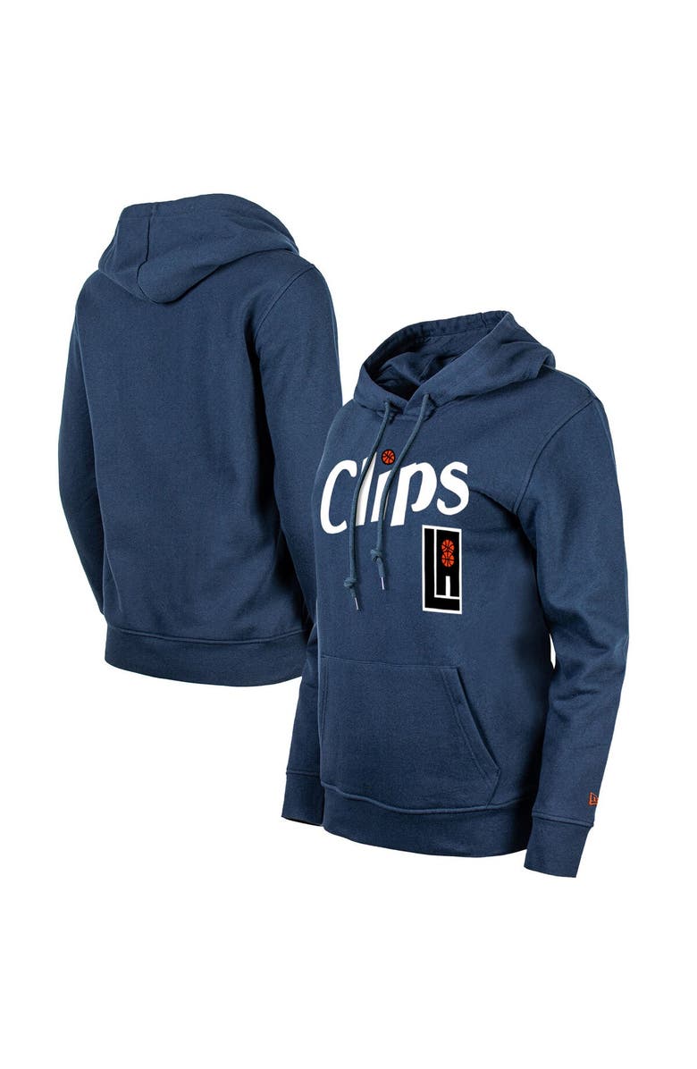 New Era Women's New Era Navy LA Clippers 2023/24 City Edition Pullover Hoodie, Main, color,