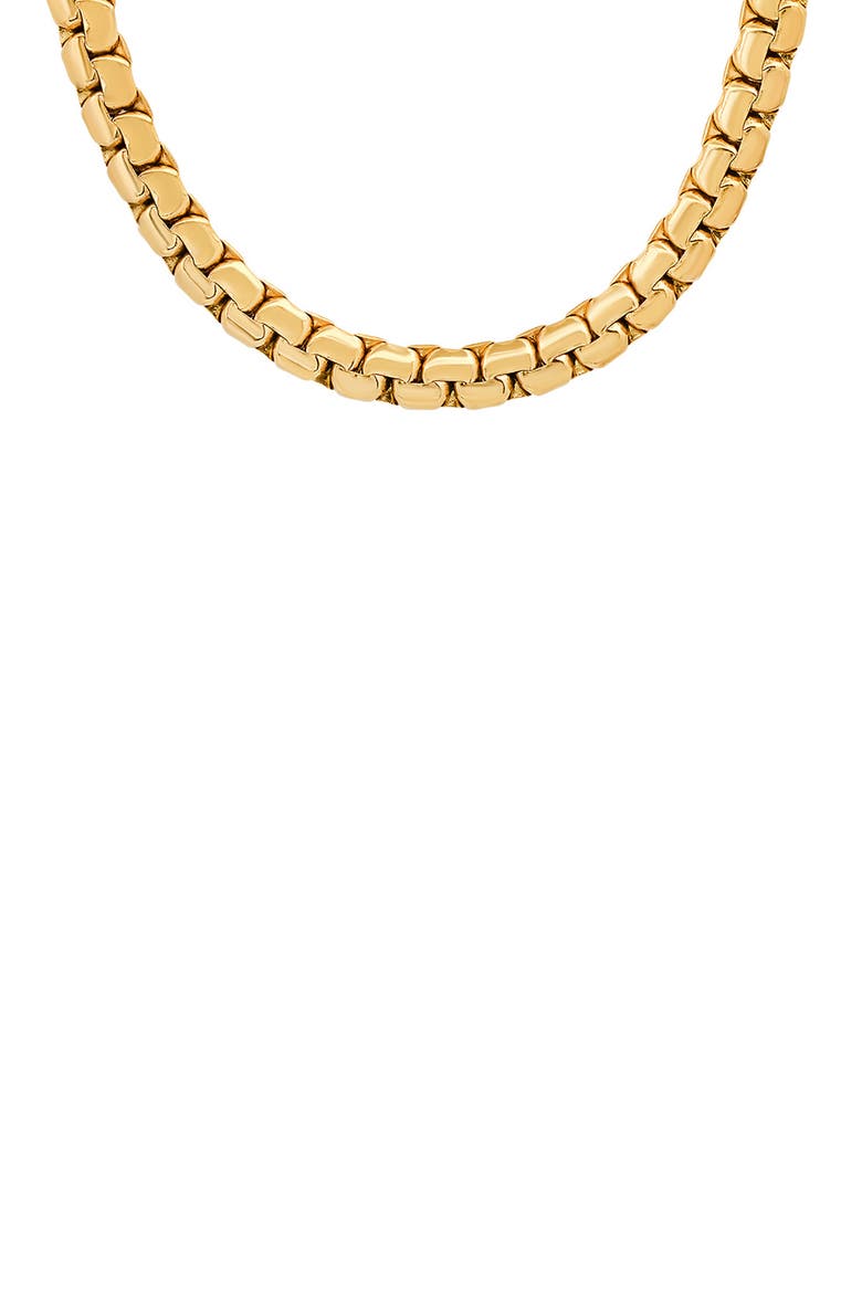 Box Chain Necklace, Alternate, color, YELLOW