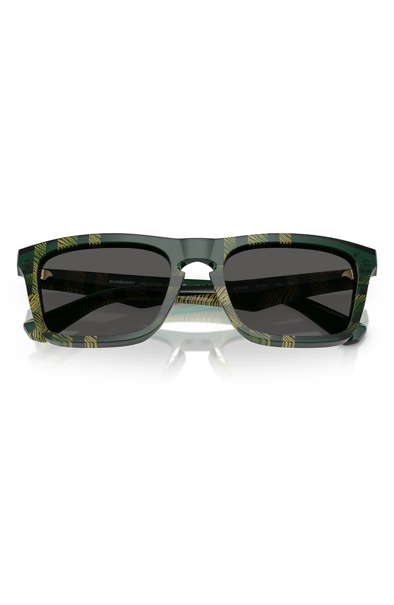 Burberry 57mm Square Sunglasses, Alternate, color, Green