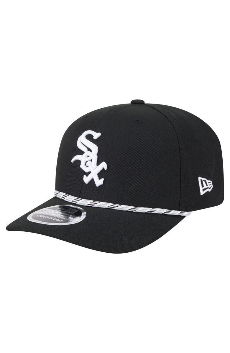 New Era Men's New Era Black Chicago White Sox Multi-Rope 9SEVENTY Stretch-Snap Hat, Main, color, Black