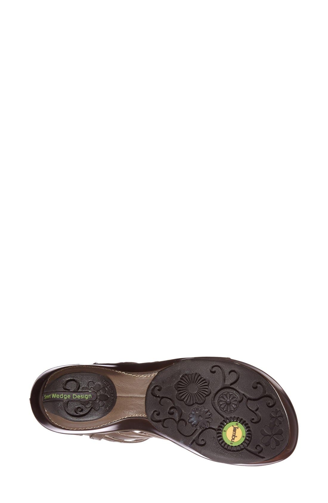 'Sugar' Wedge Sandal, Alternate, color, SMOKEY LEATHER