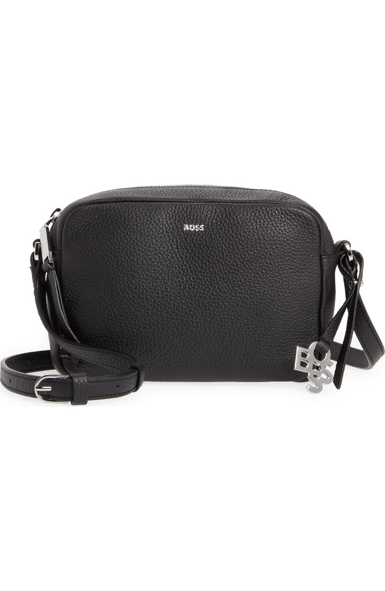 BOSS Scarlet Leather Crossbody Bag, Main, color,