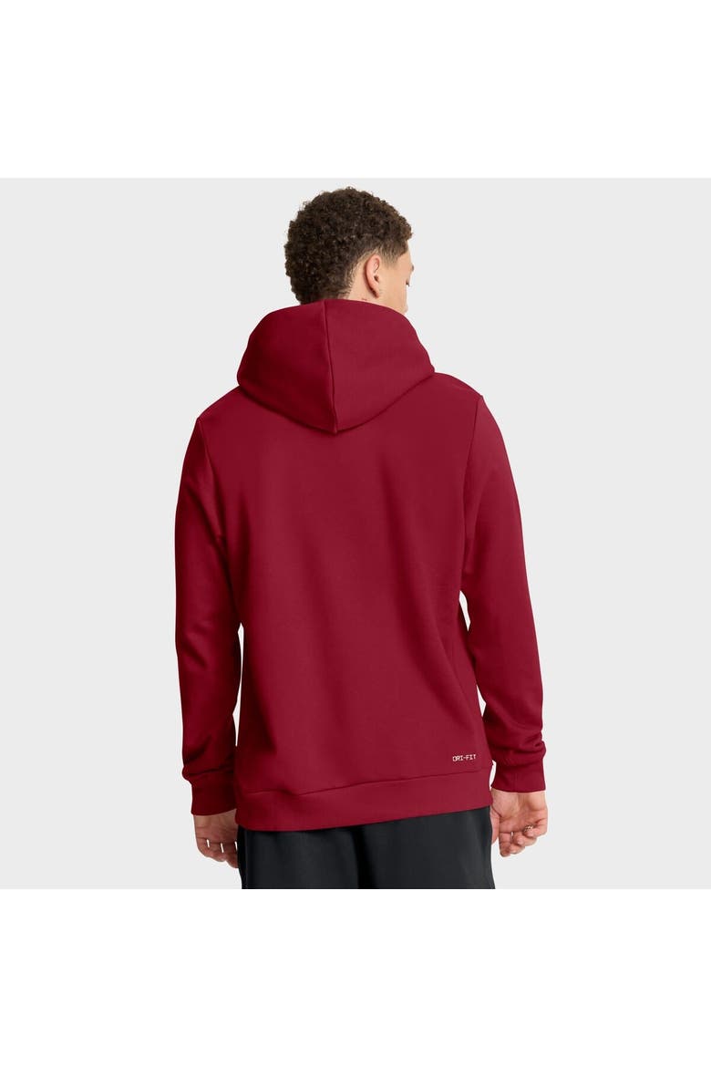 Men's Jordan Brand Crimson Oklahoma Sooners 2025 Sideline Standard Issue Dri-FIT Hoodie, Alternate, color, Crimson