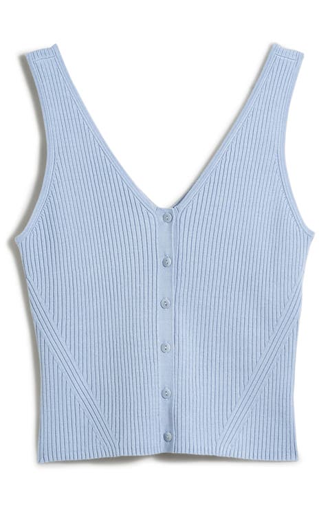 The Signature Knit Button Front Sweater Tank