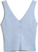 Madewell The Signature Knit Button Front Sweater Tank