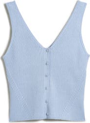 Madewell The Signature Knit Button Front Sweater Tank