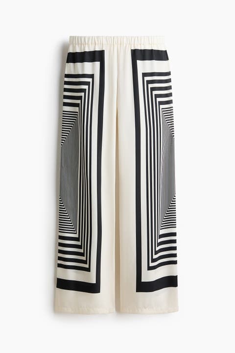 Wide Satin Trousers