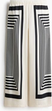 H&M Wide Satin Trousers