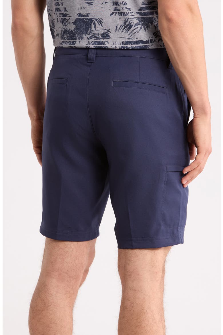 Flat Front Stretch Cargo Golf Shorts, Alternate, color, PEACOAT