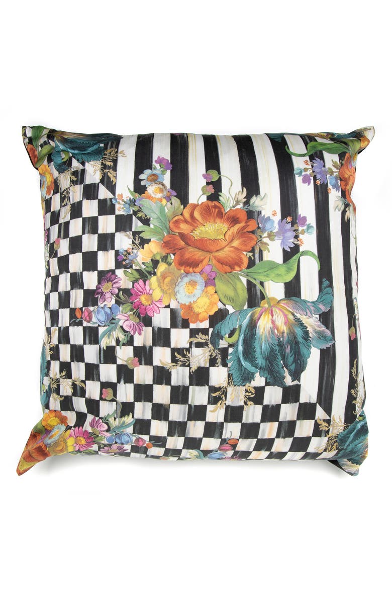MACKENZIE CHILDS Courtly Flower Market Accent Pillow, Main, color, White Multi