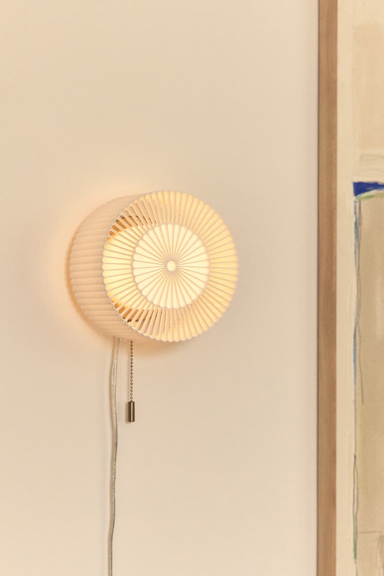 Rosette Sconce, Alternate, color, White