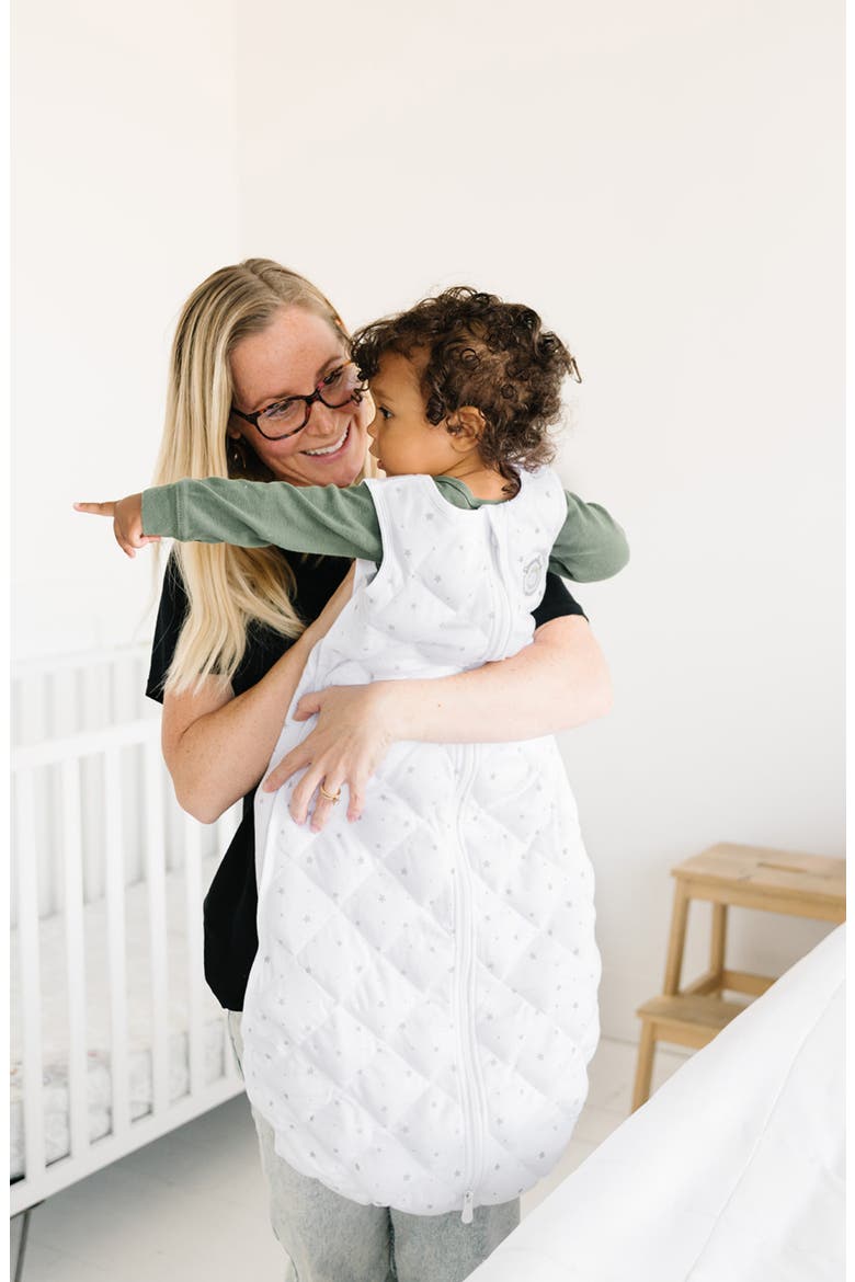Dream Weighted Wearable Blanket, Alternate, color, WHITE WITH GRAY STARS