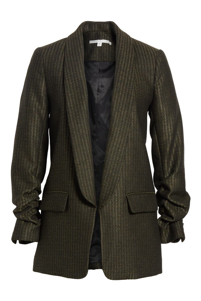 Clay Shawl Lapel Boy Blazer, Alternate, color, GREEN/ BROWN