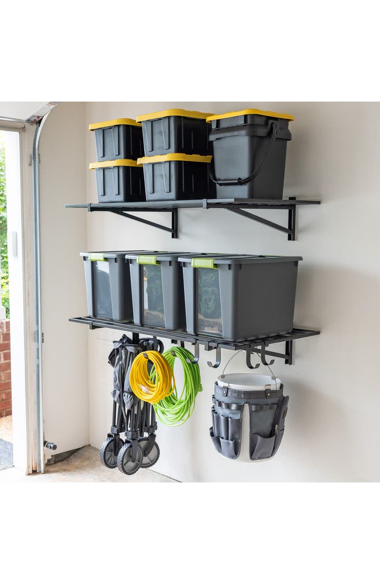 StoreYour 2' x 4' Bristol Garage Wall Mount Shelves -2-Pack, Main, color, Black