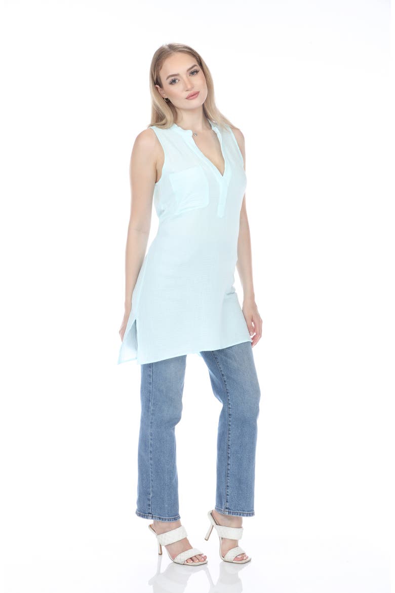 Sleeveless Tunic, Alternate, color, AQUA
