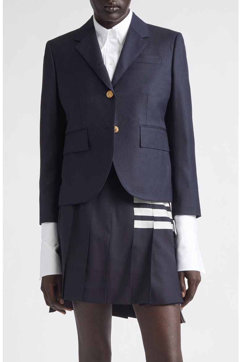 Women's High Armhole Wool Jacket, Main, color, NAVY