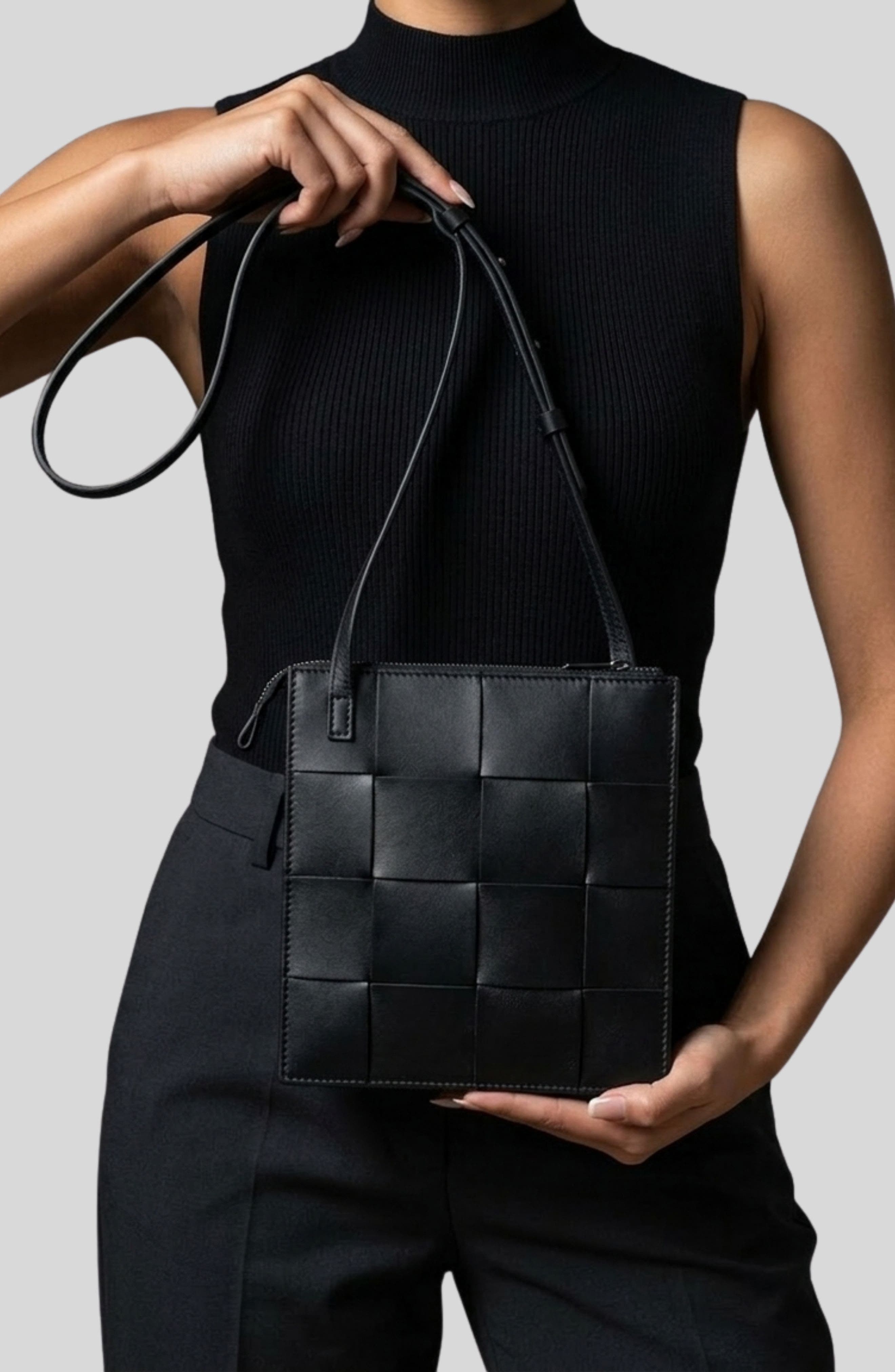 Ecotorie Polly Woven Leather Crossbody Bag, Alternate, color, 