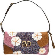 Valentino Garavani Small Devain Beaded Silk Shoulder Bag