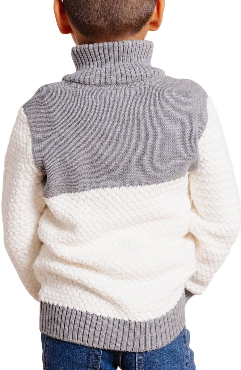 Hope & Henry Boys' Organic Colorblock Half Zip Sweater, Kids, Alternate, color, 