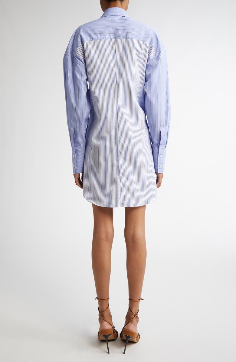 Stella McCartney Mixed Stripe Long Sleeve Cotton Shirtdress, Alternate, color, 