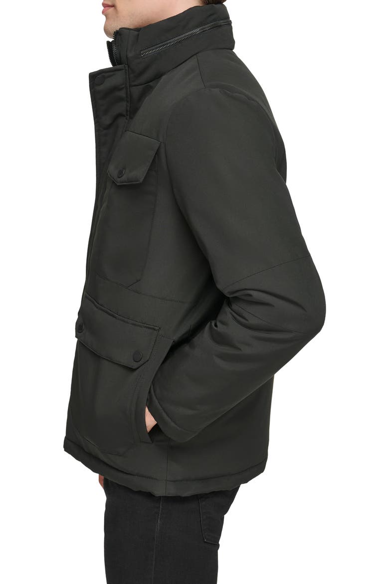 Water Resistant Puffer Jacket, Alternate, color, BLACK