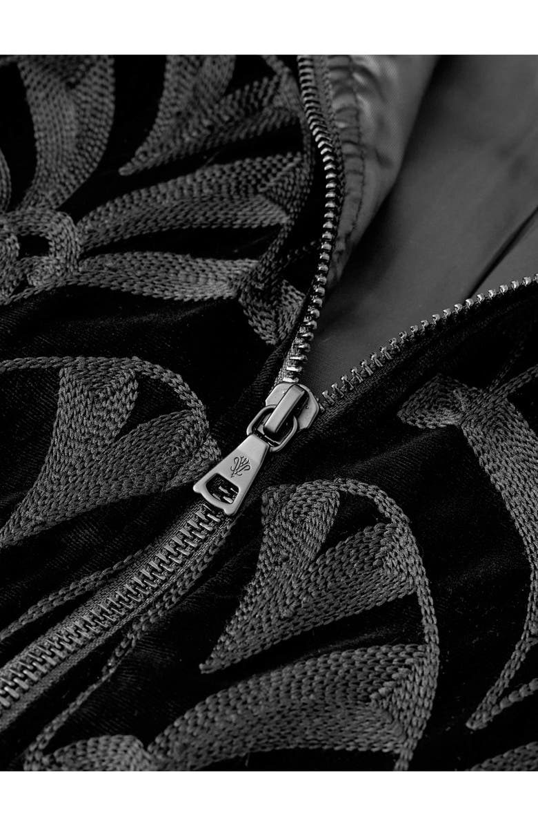 John Varvatos Norfolk Embroidered Bomber Jacket, Alternate, color, Black