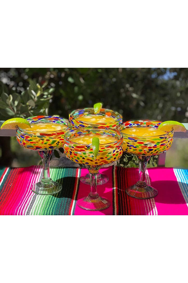 Confetti Rock Margarita Glasses - Set of 4, Alternate, color, Confetti