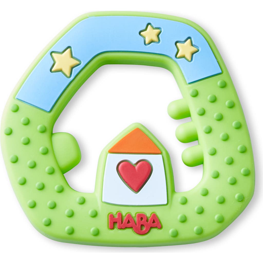 Haba Dreamland Silicone Teething & Grasping Baby Toy In Green
