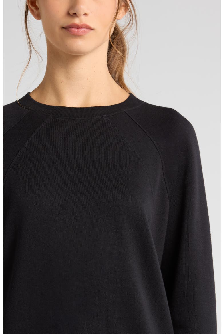 Drew Crewneck Sweatshirt, Alternate, color, BLACK
