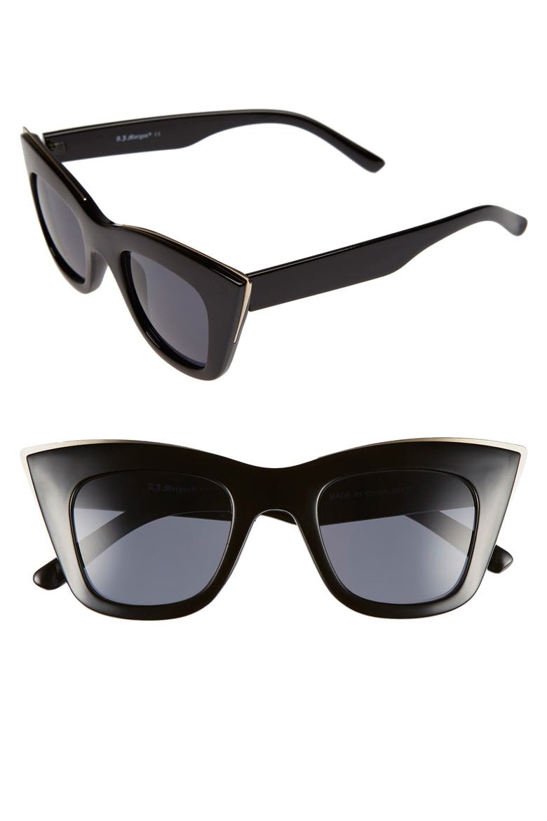 'Ginger' 48mm Sunglasses, Main, color, BLACK