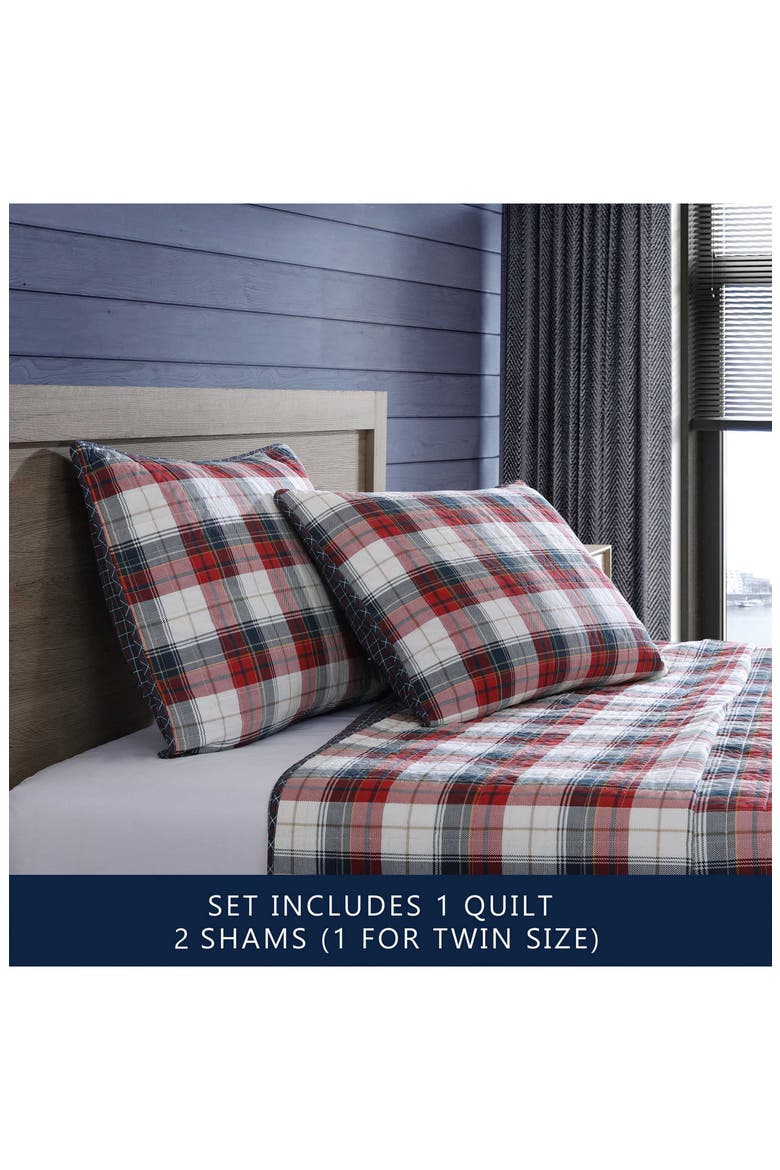 Rosedale Quilt & Sham Set, Alternate, color, RED SAIL/ NAVY
