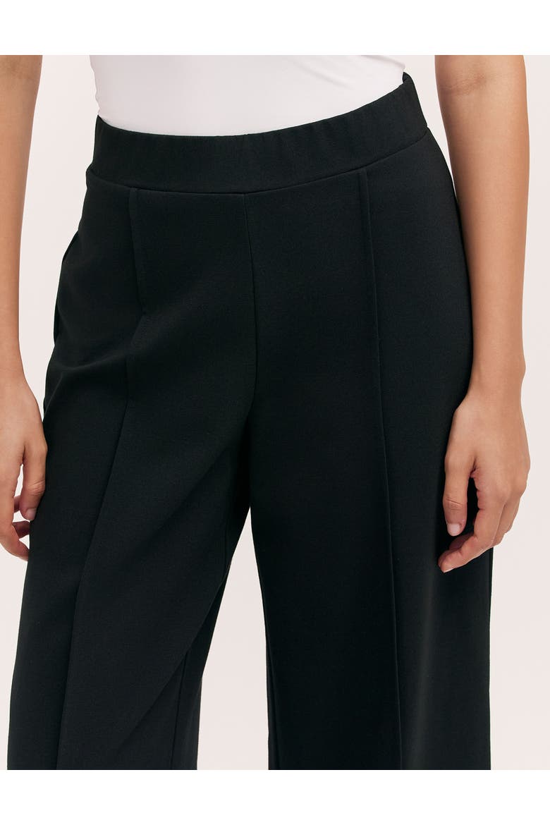 Short Caryl PonteWide Leg Trousers, Alternate, color, Black