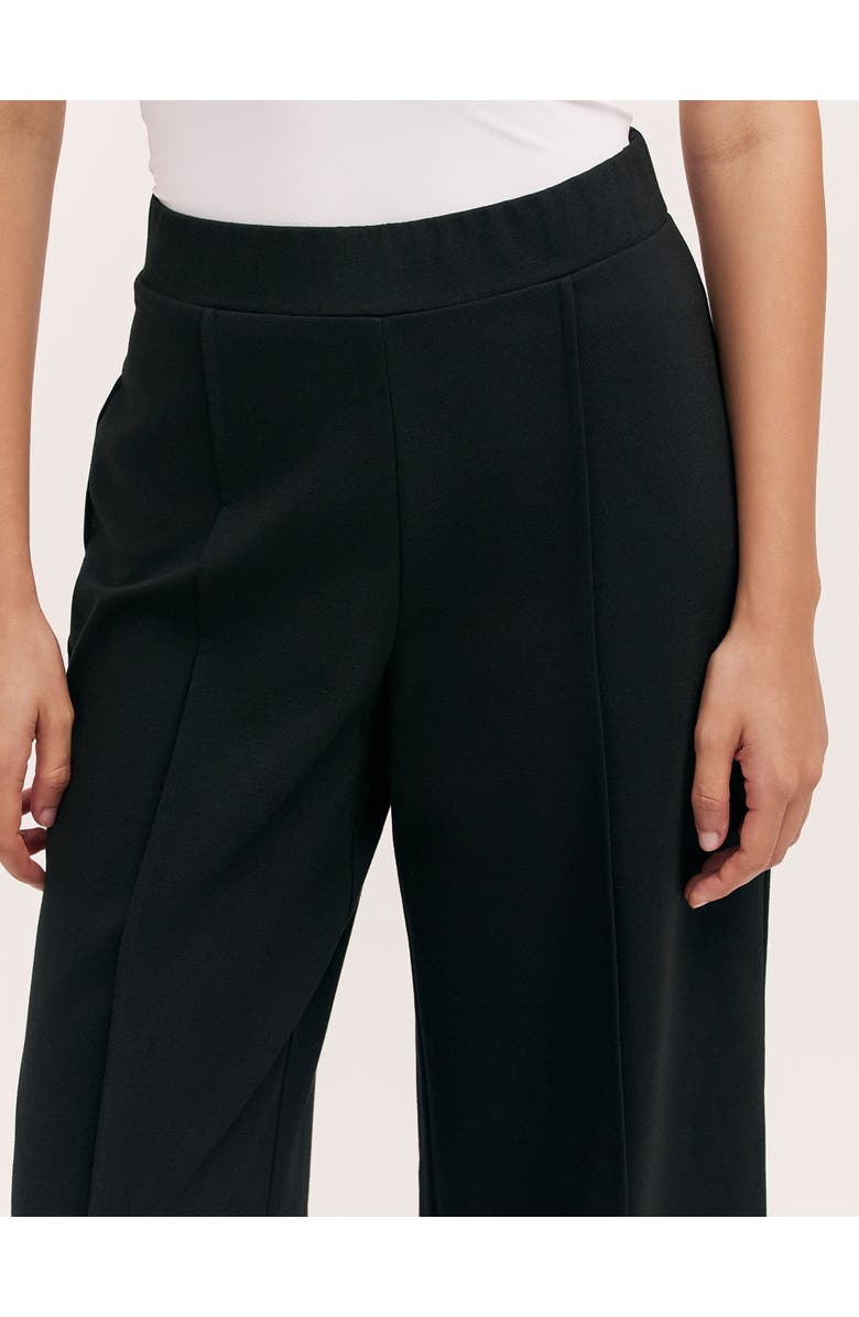 Finery London Caryl Ponte Jersey Wide Leg Trousers, Alternate, color, Black