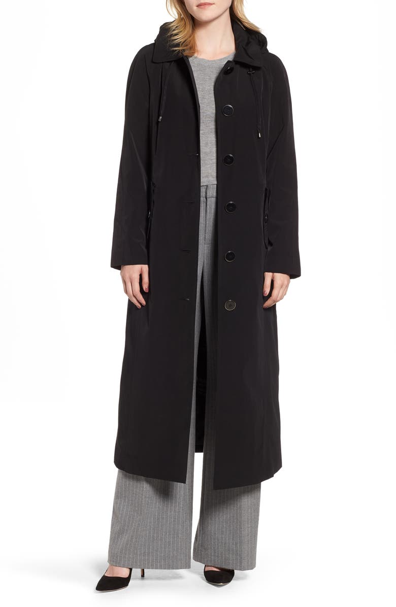 London Fog Long Trench Coat with Detachable Hood & Liner, Alternate, color, 