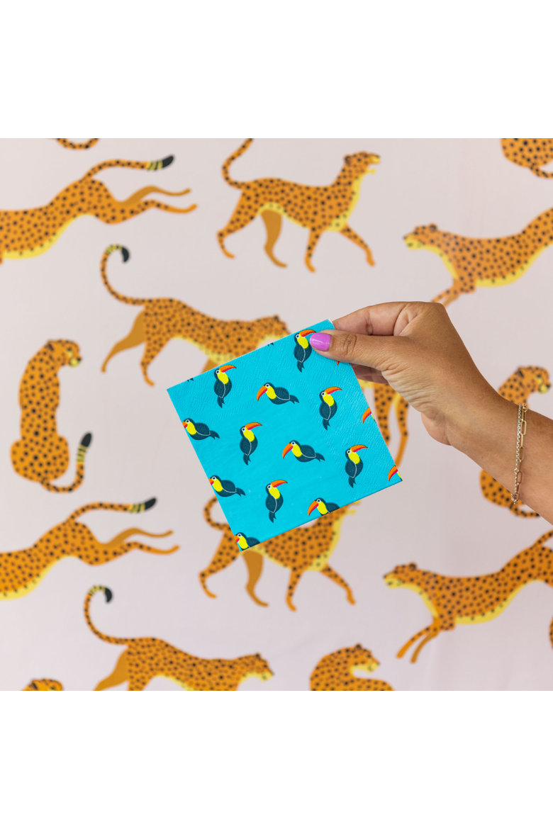 Jungle Animals  Cocktail Napkins, Alternate, color, Assorted Pre-Pack