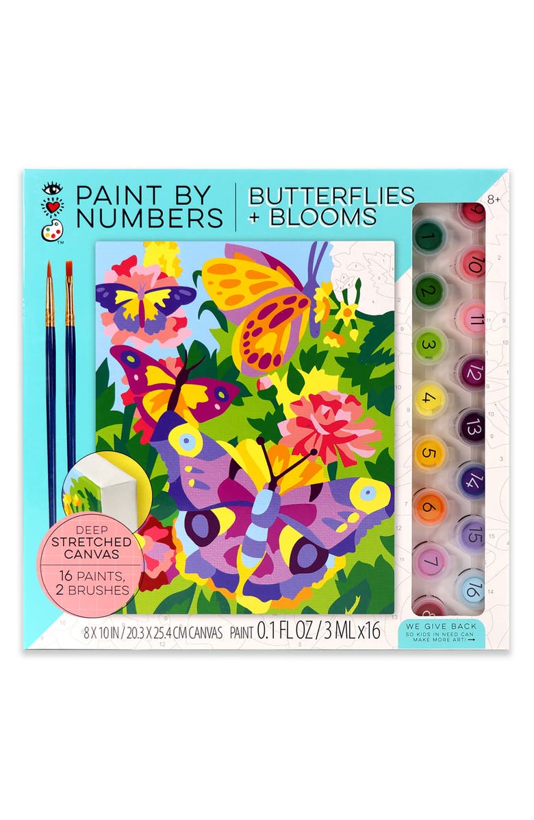 BRIGHT STRIPES Butterflies Paint By Numbers Kit, Main, color, 