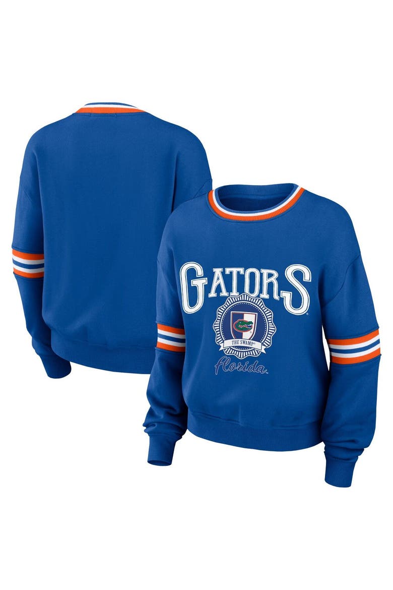 Women's WEAR by Erin Andrews Royal Florida Gators Vintage Pullover Sweatshirt, Main, color, Royal