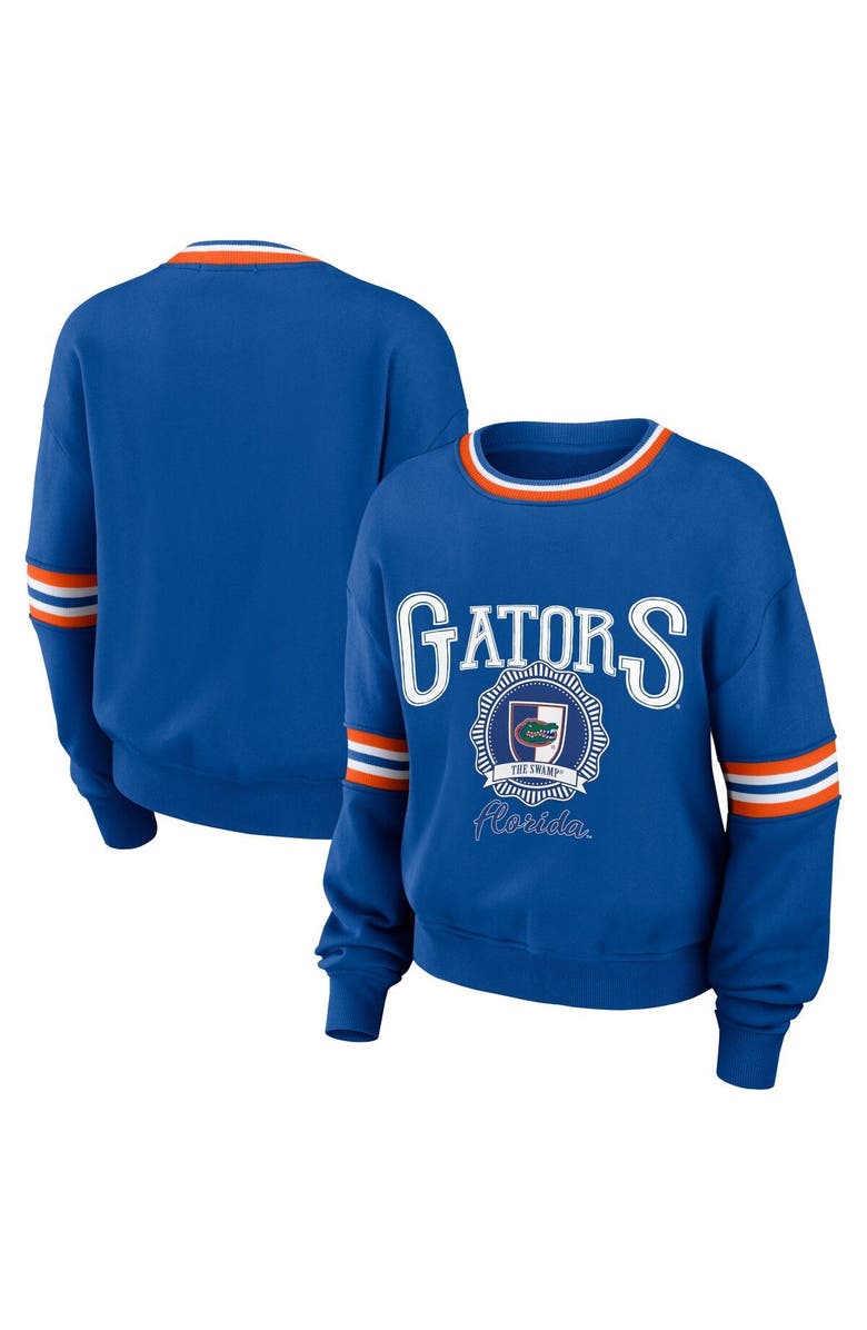 WEAR by Erin Andrews Women's WEAR by Erin Andrews Royal Florida Gators Vintage Pullover Sweatshirt, Main, color, Royal