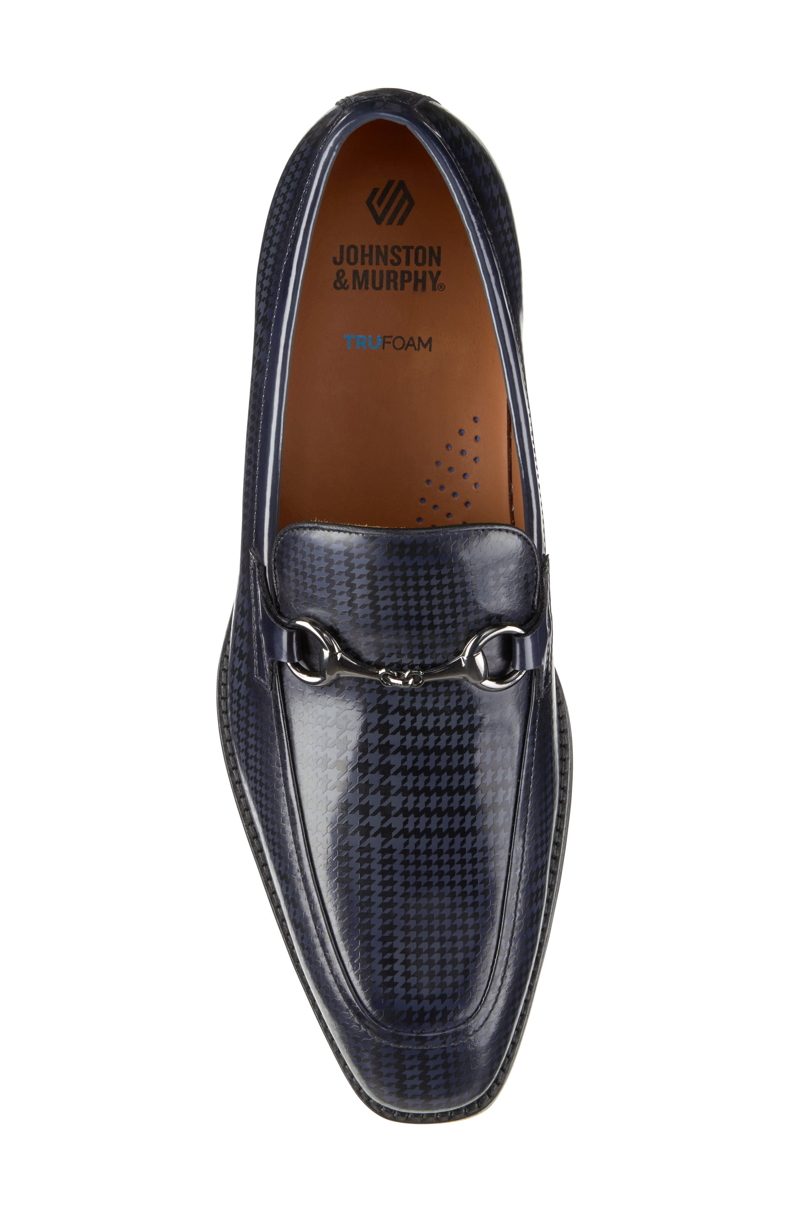Johnston & Murphy Sullivan Bit Loafer, Alternate, color, Black Brush-Off Houndstooth