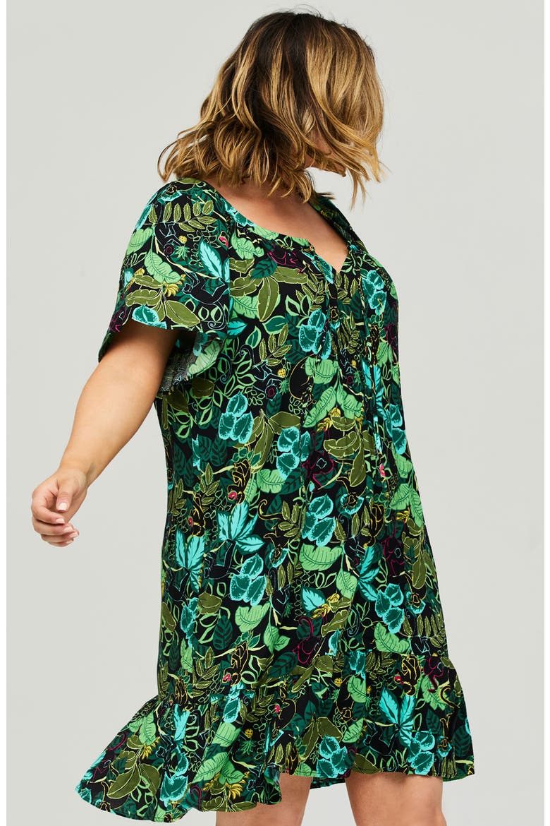 Wild Heart Leaf Print Dress, Alternate, color, PRINT