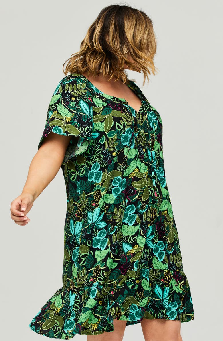 Estelle Wild Heart Leaf Print Dress, Alternate, color,