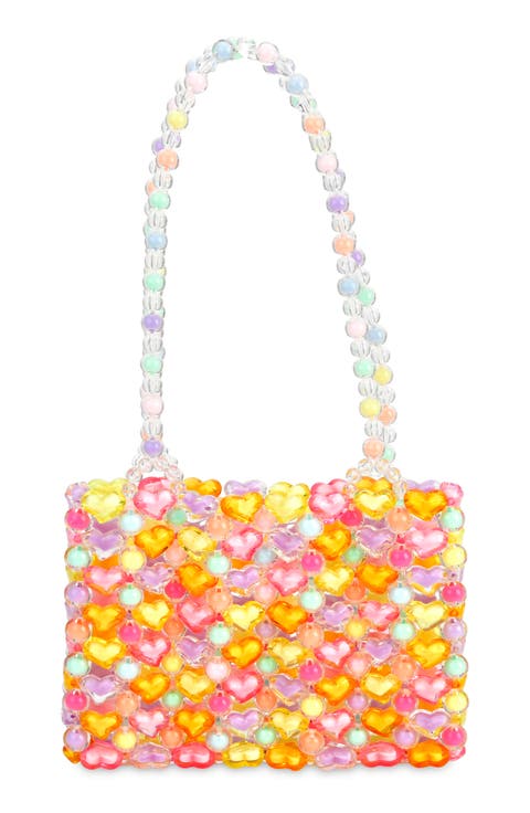 Kids' Beaded Heart Bag
