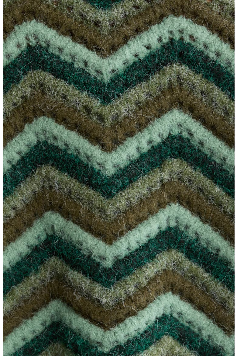 Harp Zig Zag Cardigan, Alternate, color, EMERALD