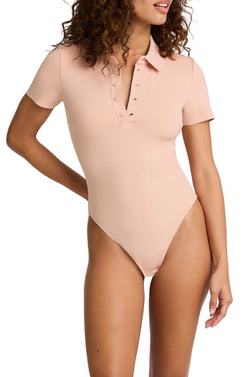 Polo Scuba Knit Bodysuit