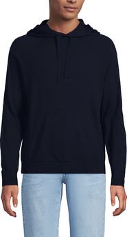 Lands' End Long Sleeve Washable Merino Pullover Hoodie