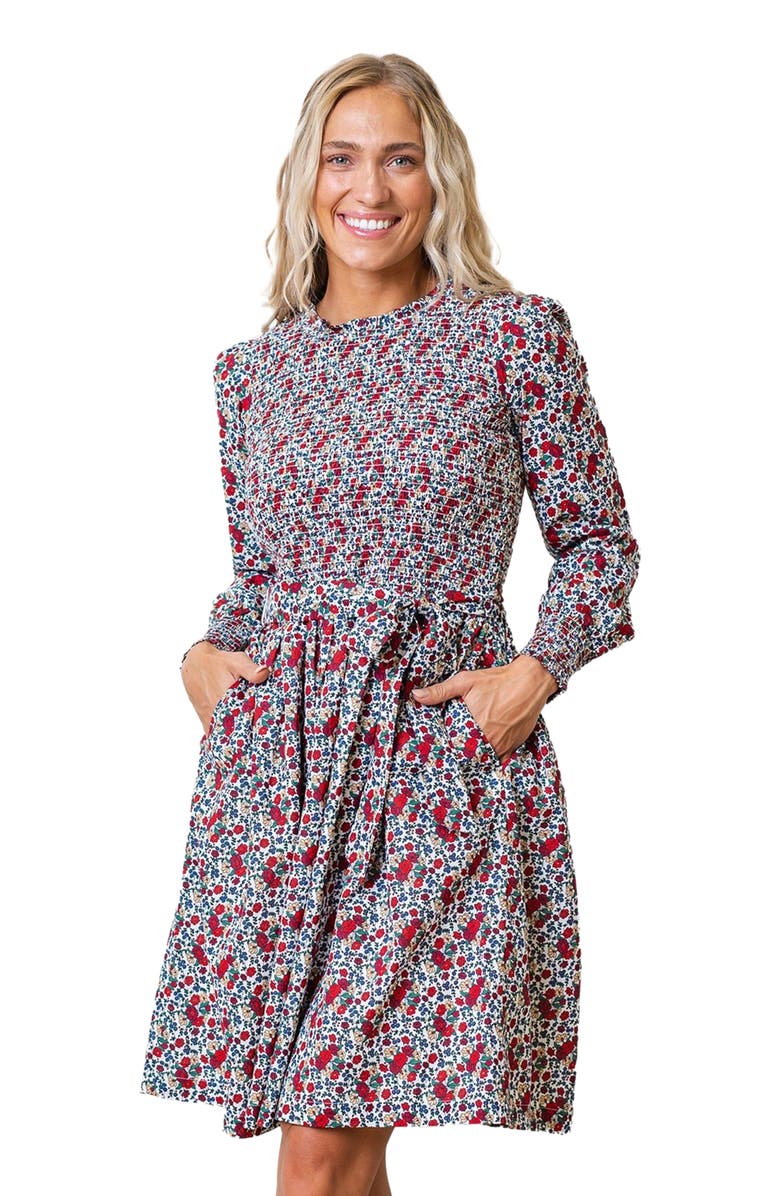 Hope & Henry Women's Organic Smocked Ruffle Collar Dress, Main, color, 